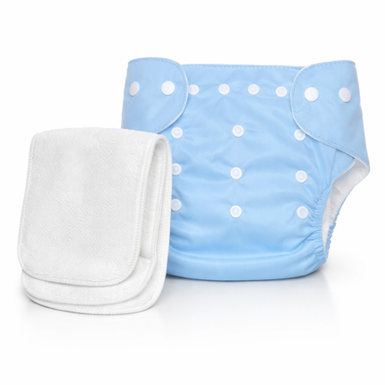 Adjustable Washable Baby Cloth Diaper with Insert – Leakproof Reusable Nappy (Eco-Friendly)