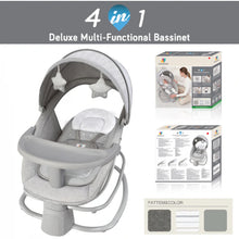 Mastela Deluxe 4-in-1 Multi-Function Baby Bassinet & Electric Swing with Feeding Tray