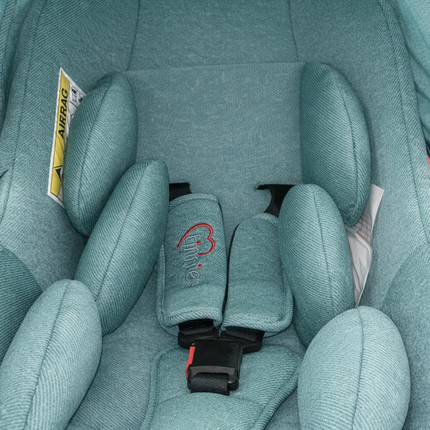 Tinnies Baby Car Seat Carrier with Canopy – Newborn Infant Carry Cot (Mint Green)