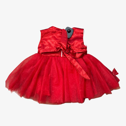 New Born Party Frock (Red)