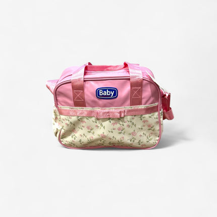 Baby Diaper Bag  with Flower Detailing (pink)