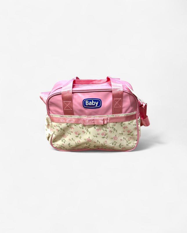 Baby Diaper Bag  with Flower Detailing (pink)