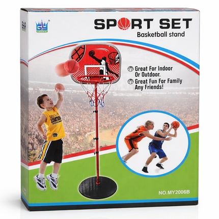 Kids Basketball Stand Sport Set – Indoor & Outdoor Adjustable Basketball Hoop with Ball