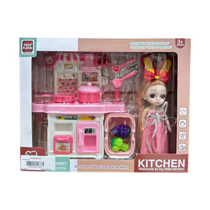Kitchen Set With Doll