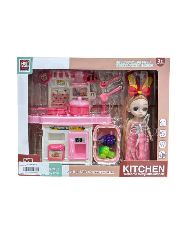 Kitchen Set With Doll
