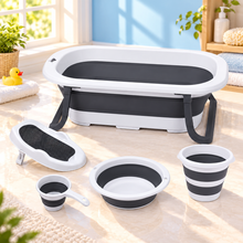 Premium 5-Piece Foldable Baby Bathtub Set