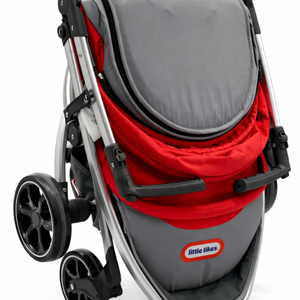 Little Tikes -  Lightweight Baby Stroller with Canopy – Red & Grey