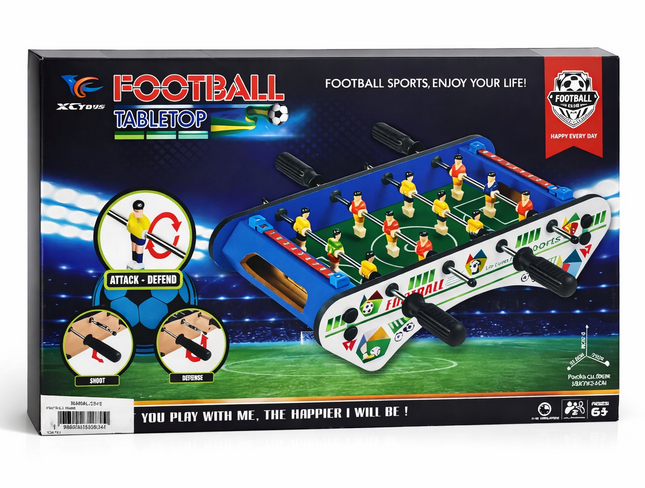 Football Tabletop Mini Foosball Game (Attack & Defend) – Kids & Family Indoor Game