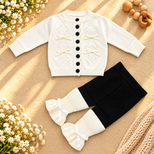 Baby Girl Knitted Cardigan & Leggings Set  G07260