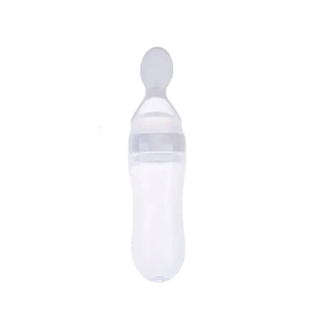 SQUEEZE BABY FOOD DISPENSING SPOON WHITE