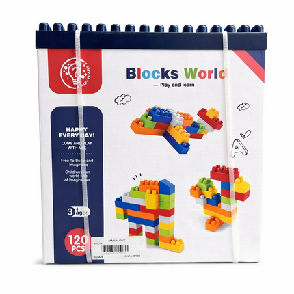 Blocks World Creative Building Blocks Set – 120 Pieces
