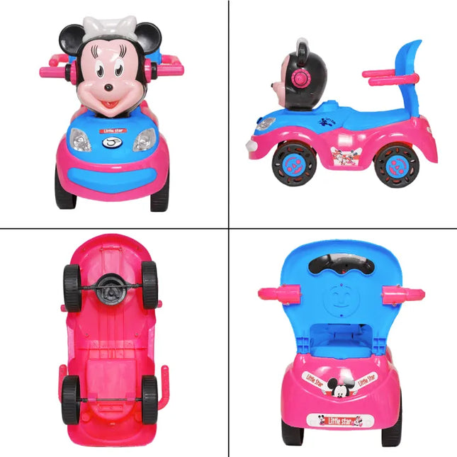TWINKLE BABY RIDE ON PUSH CAR MICKEY MOUSE PINK / BLUE
