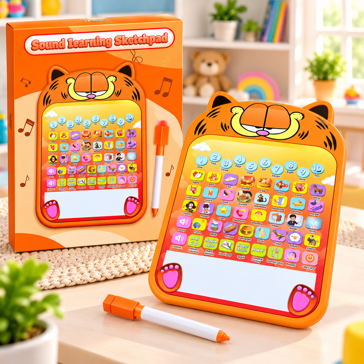 Tiger Sound Learning Sketchpad with Stylus for Kids