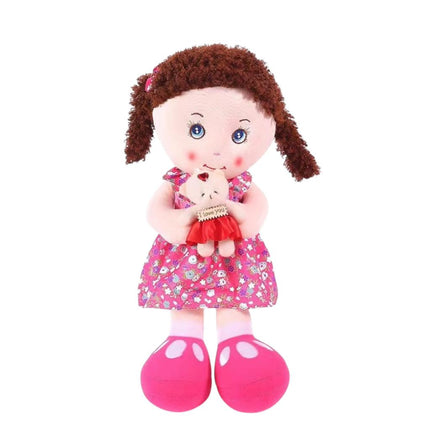 Curly Brown Hair Soft Doll