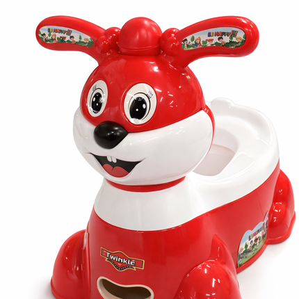 Cartoon Animal Potty Training Chair for Toddlers – Red & White