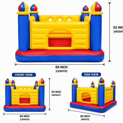 Intex Jump-O-Lene Inflatable Bouncy Castle for Kids – Indoor & Outdoor Bounce House