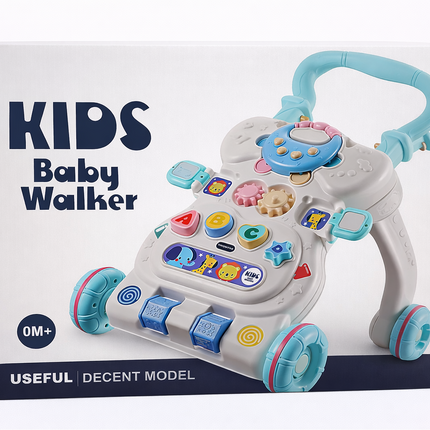 KIDS Baby Walker Push Toy with Music, Lights & Learning Activity Panel – First Steps Walker