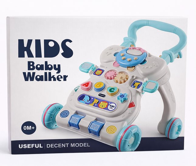 KIDS Baby Walker Push Toy with Music, Lights & Learning Activity Panel – First Steps Walker