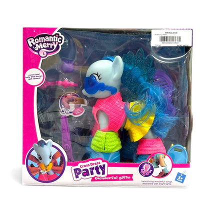 Romantic Merry Pony Toy – Musical Light-Up Pony with Fashion Accessories 🦄✨