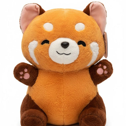 Cute Red Panda Plush – Soft & Smiling Stuffed Toy for Kids