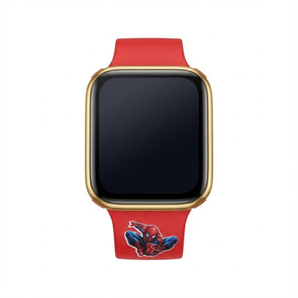 Kids Cartoon Smartwatch – Red Strap with Superhero Design
