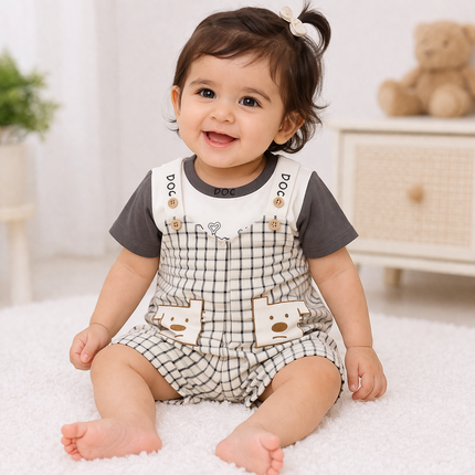 Baby Boys 2-Piece Sports Dungaree Set