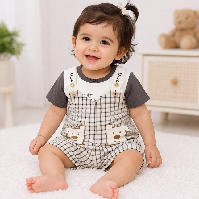 Baby Boys 2-Piece Sports Dungaree Set