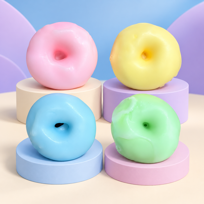 Pastel Donut Squishy Toys – Soft Squeeze Fun