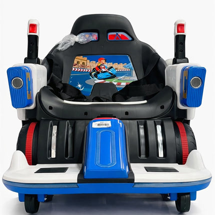 Kids Battery Operated Ride-On Car – Stylish Electric Toy Car with Seat Belt (Blue/Black/White)