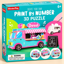 DIY Ice Cream Truck 3D Puzzle – Paint by Number Creative Art & Craft Kit