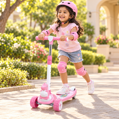 Little Dino Pink 3-Wheel Scooter