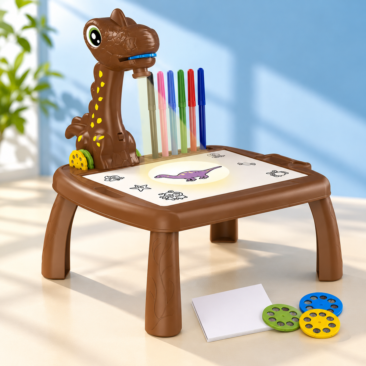 Dino Draw & Trace Projector Table Set for Kids