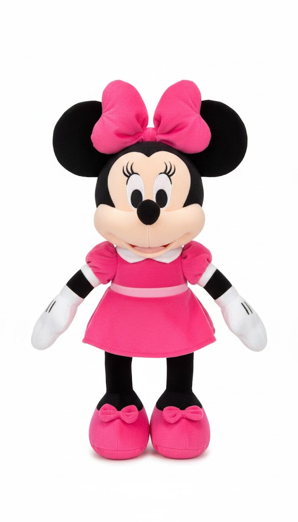 Pink Polka-Dot Cartoon Mouse Plush – Soft & Stylish Stuffed Toy for Kids