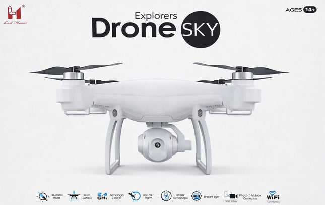 Explorers Drone Sky – 2.4GHz RC Quadcopter with HD Camera & WiFi FPV