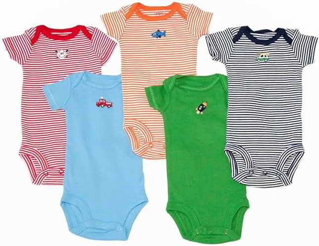 CARTER'S BABY WIGGLE-IN BODYSUIT STRIPES/SOLID 5 PCS