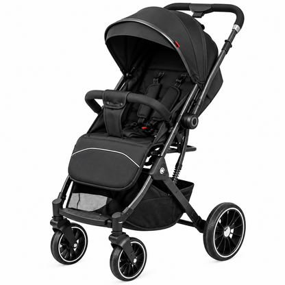 Kidilo 535 - foldable stroller with double face handle - black