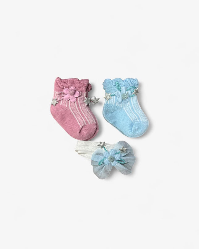 Gift Pack of Socks and Hair Band