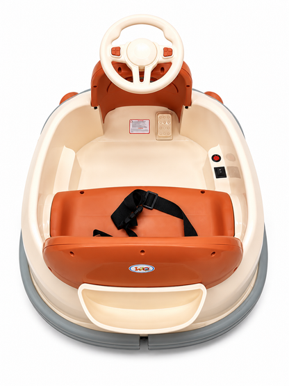 Kids Electric Bumper Ride-On Car with Steering Wheel & Safety Belt