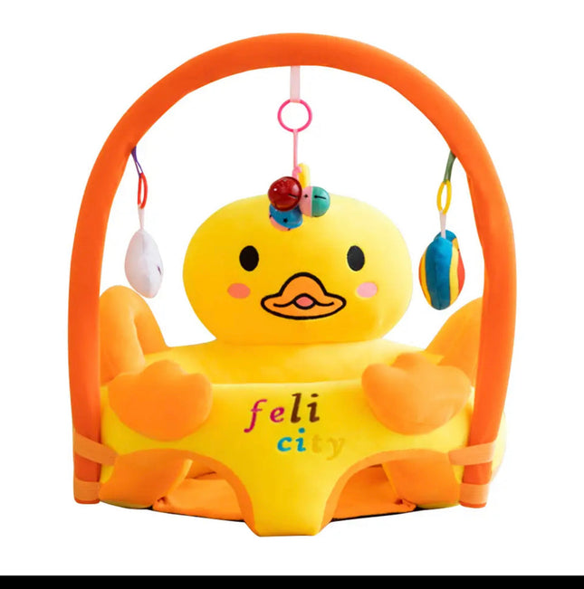 Baby Duck Plush Support Seat with Play Gym – Soft Sitting Chair for Infants