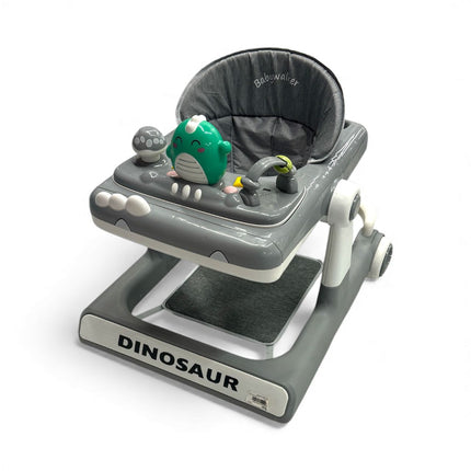 Dinosaur Baby Walker – Adjustable Height with Toy Tray & Padded Seat 🦖💚