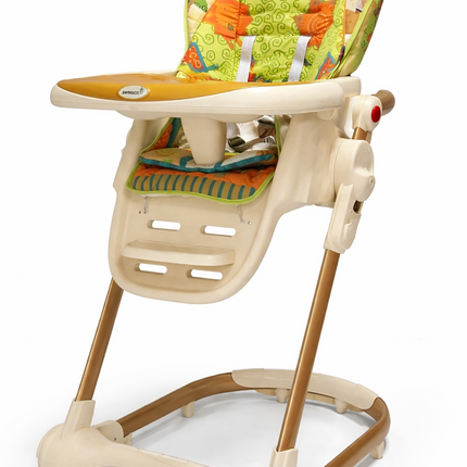 Deluxe Adjustable Baby High Chair with Wheels & Reclining Seat – Multi Color H - 501