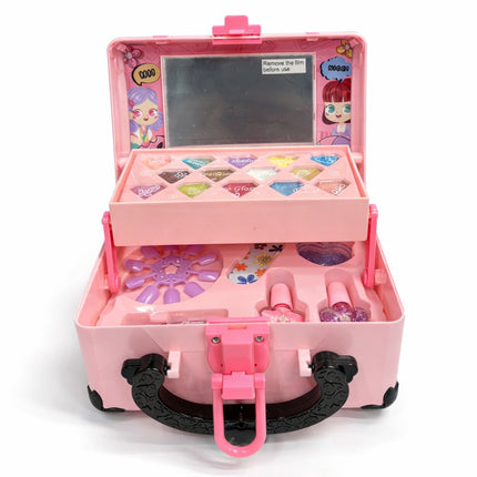 Princess Makeup Vanity Case Toy Set – Kids Beauty Play Box with Mirror & Accessories