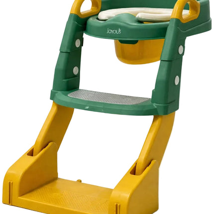 Infantes 2-in-1 Cushioned Potty Training Booster Seat with Ladder & Anti-Slip Steps for Toddlers