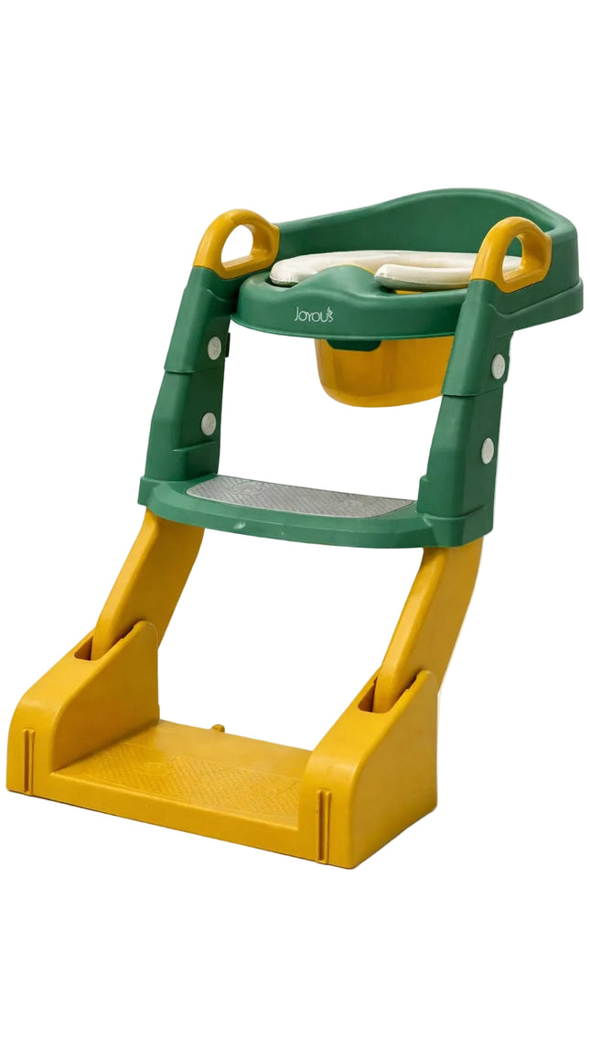 Infantes 2-in-1 Cushioned Potty Training Booster Seat with Ladder & Anti-Slip Steps for Toddlers