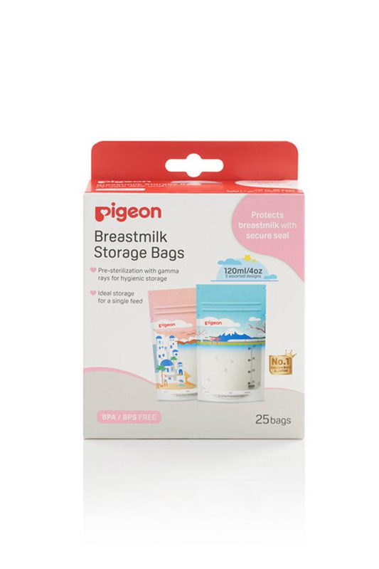 PIGEON BREASTMILK STORAGE BAGS 120ML HOLIDAY