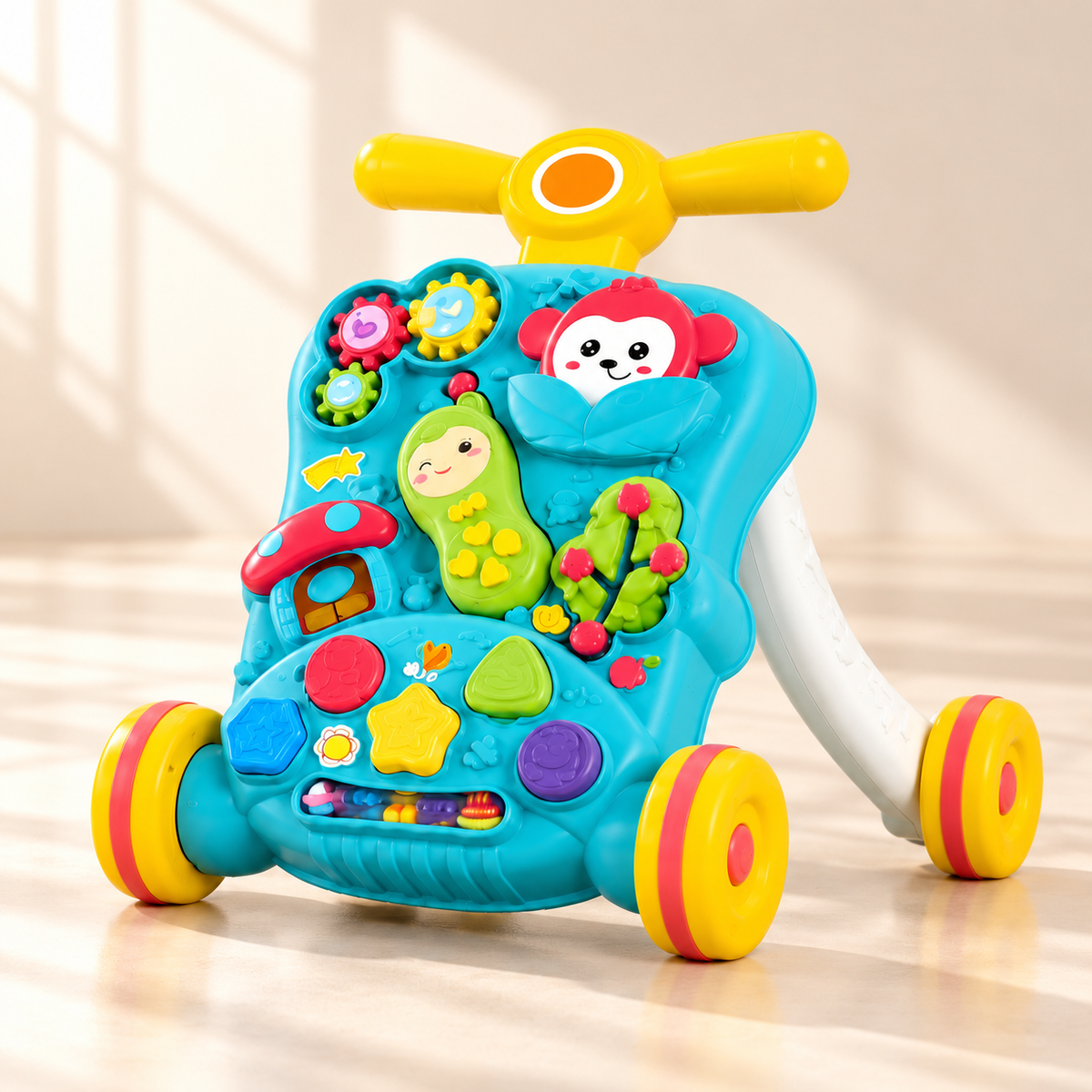 Baby Activity Walker with Interactive Play Panel