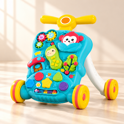 Baby Activity Walker with Interactive Play Panel