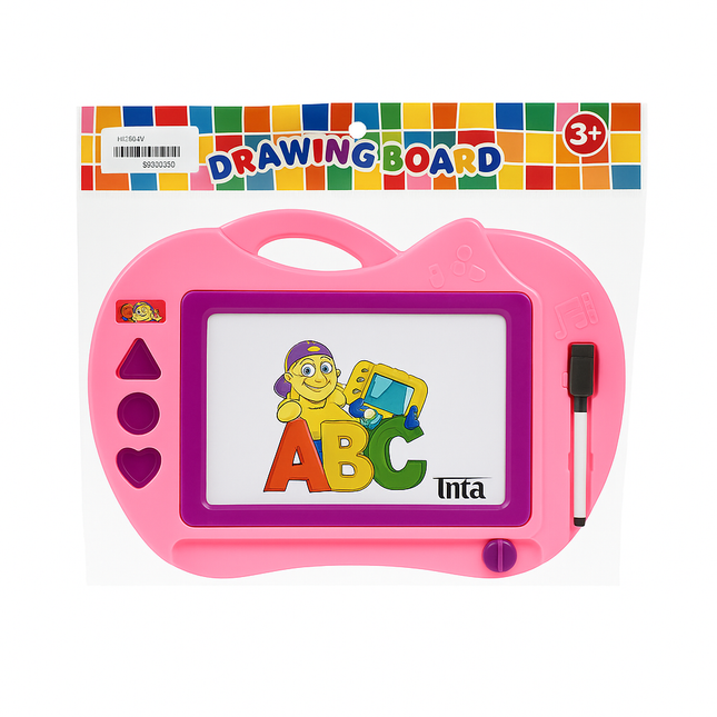 Kids Magnetic Drawing Board – ABC Learning Doodle Pad (Pink)