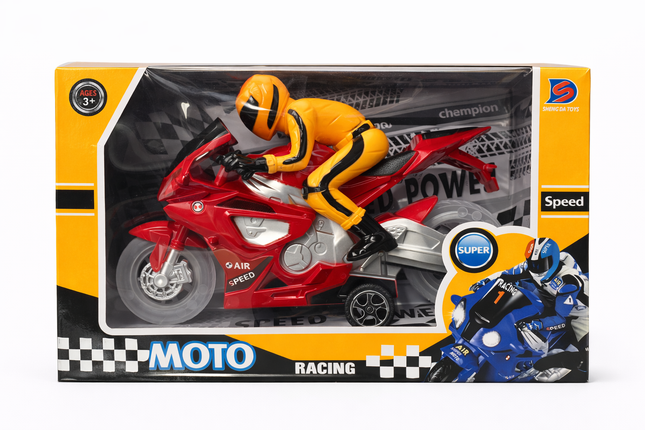 Moto Racing Bike Toy with Rider Figure – Super Speed Motorcycle (Ages 3+)