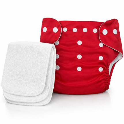 Adjustable Washable Baby Cloth Diaper with Insert – Leakproof Reusable Nappy (Eco-Friendly)